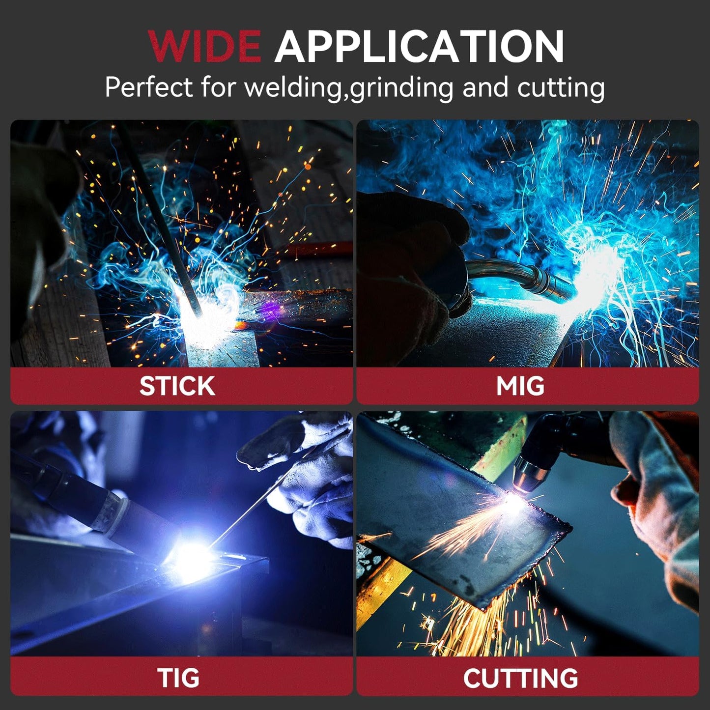 ARCCAPTAIN Welding Helmet Auto Darkening Welding Mask 4 Sensors Solar Cell Powered For TIG MIG ARC Welder