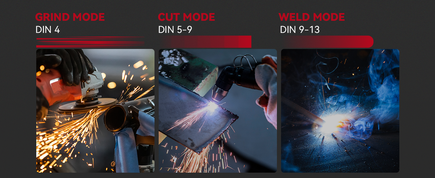 ARCCAPTAIN Welding Helmet Auto Darkening Welding Mask 4 Sensors Solar Cell Powered For TIG MIG ARC Welder