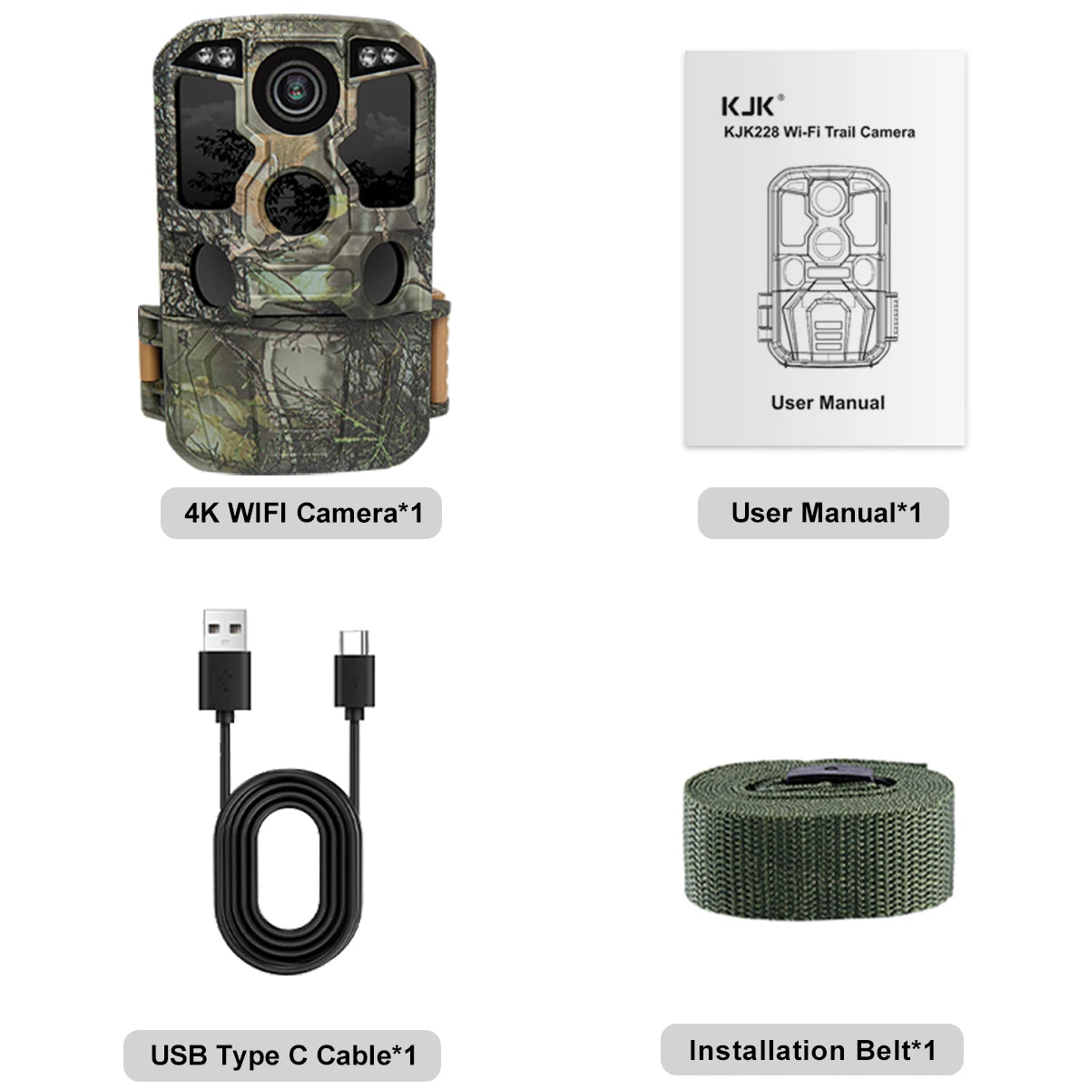 Trail Camera WiFi 4K 48MP Infrared Night Vision 0.05s Motion Activated Trigger Wildlife Photo Traps IP67 Waterproof Wild Camera