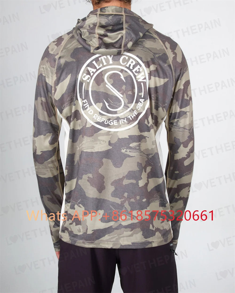 Salty Crew Long Sleeve Fishing Shirts Hooded