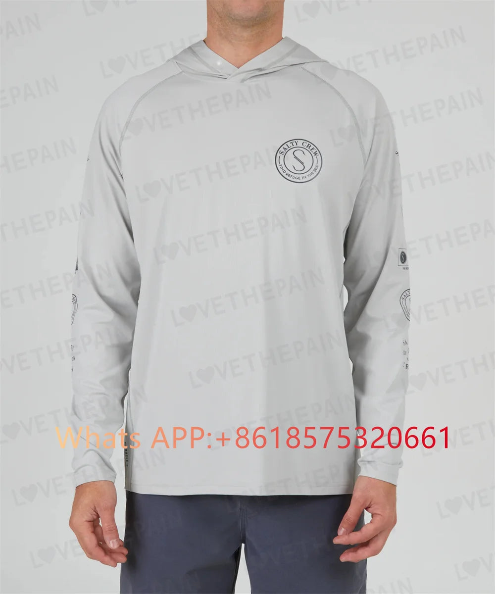 Salty Crew Long Sleeve Fishing Shirts Hooded