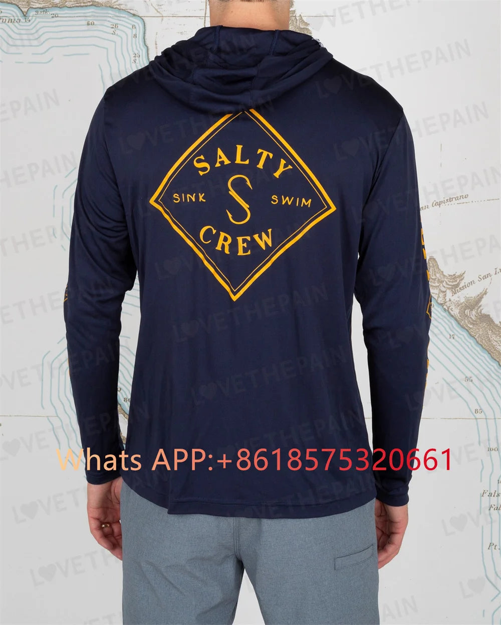 Salty Crew Long Sleeve Fishing Shirts Hooded