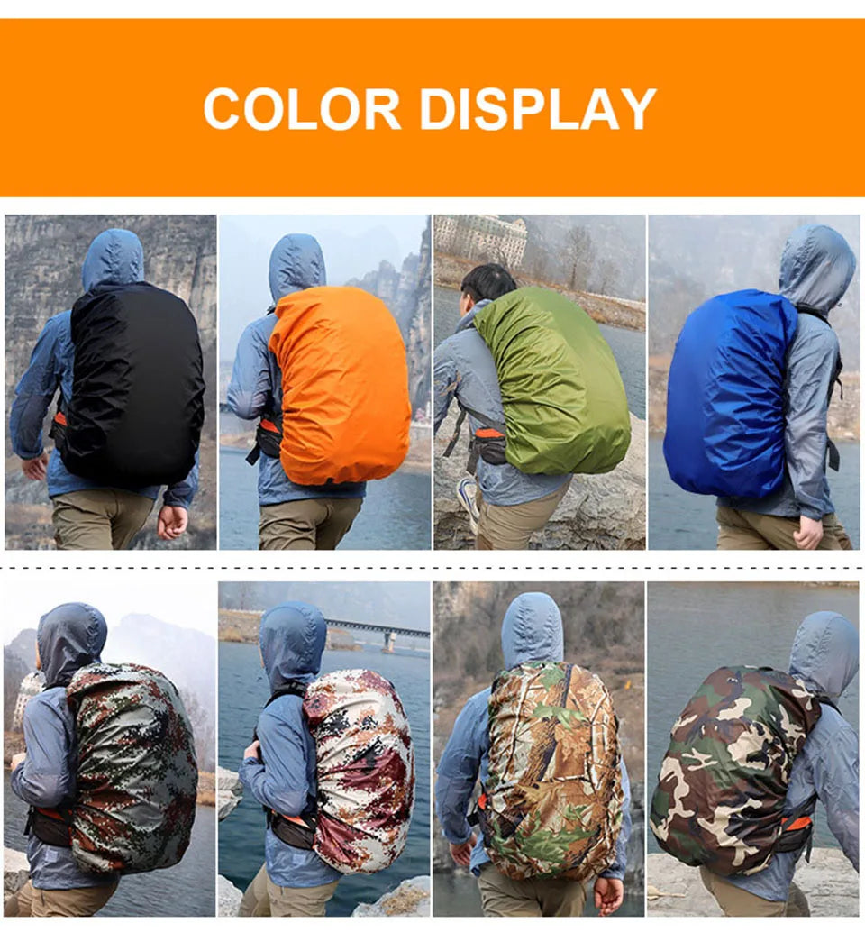 Practical Backpack Rain Shield Waterproof Dustproof Sun-protected Bag Shield Outdoor Camping Hiking Backpack Protective Cover