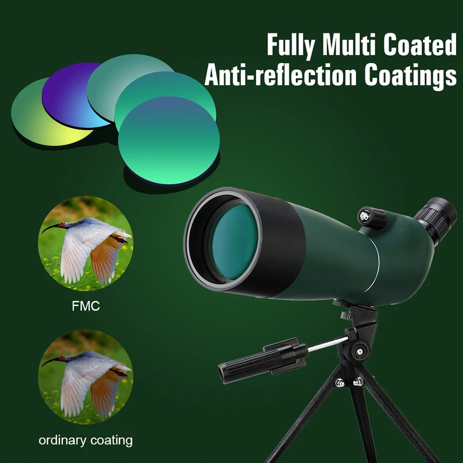 SVBONY 50/60/70/80 Spotting Scope Zoom Telescope Powerful  Waterproof Long Range PORRO Prism for Shooting camping equipment