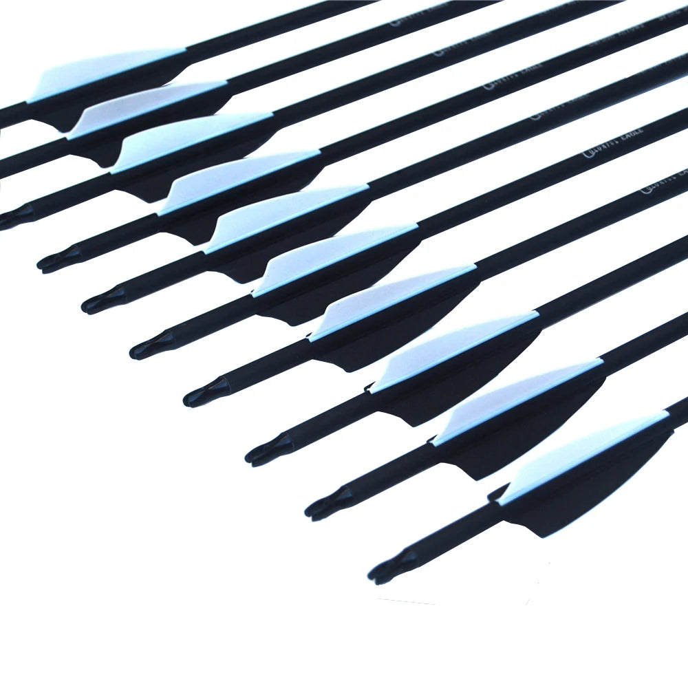 Carbon Arrow 28 Inch 30 Inch 31 Inch Spine 500 with Replaceable Arrowhead for Compound/Recurve Bow Archery Hunting