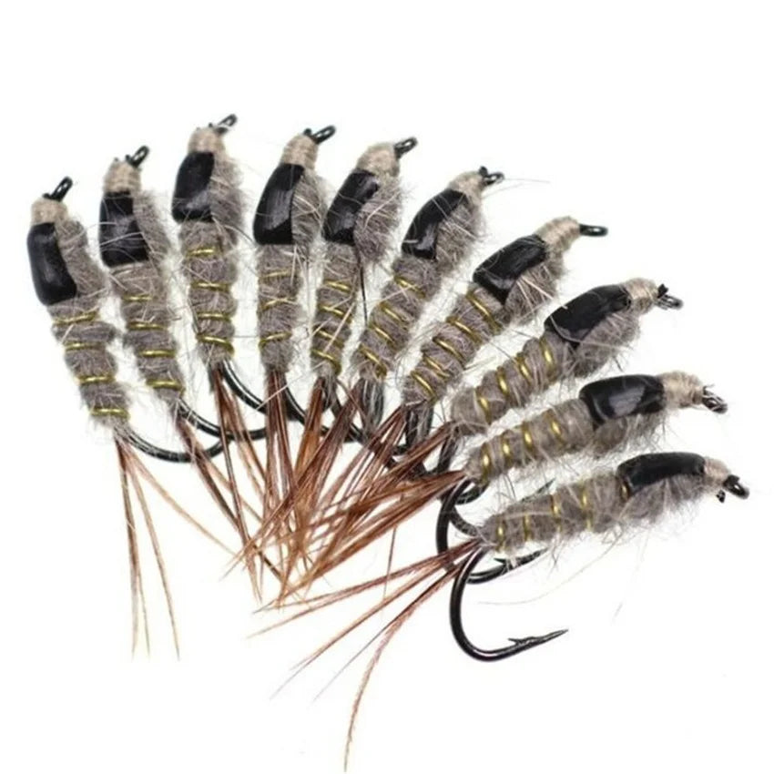 Trout Fly Fishing Flies Collection 32-112Pcs Flies Dry Wet Nymph Streamers Fly Assortment with Fly Box lure kits