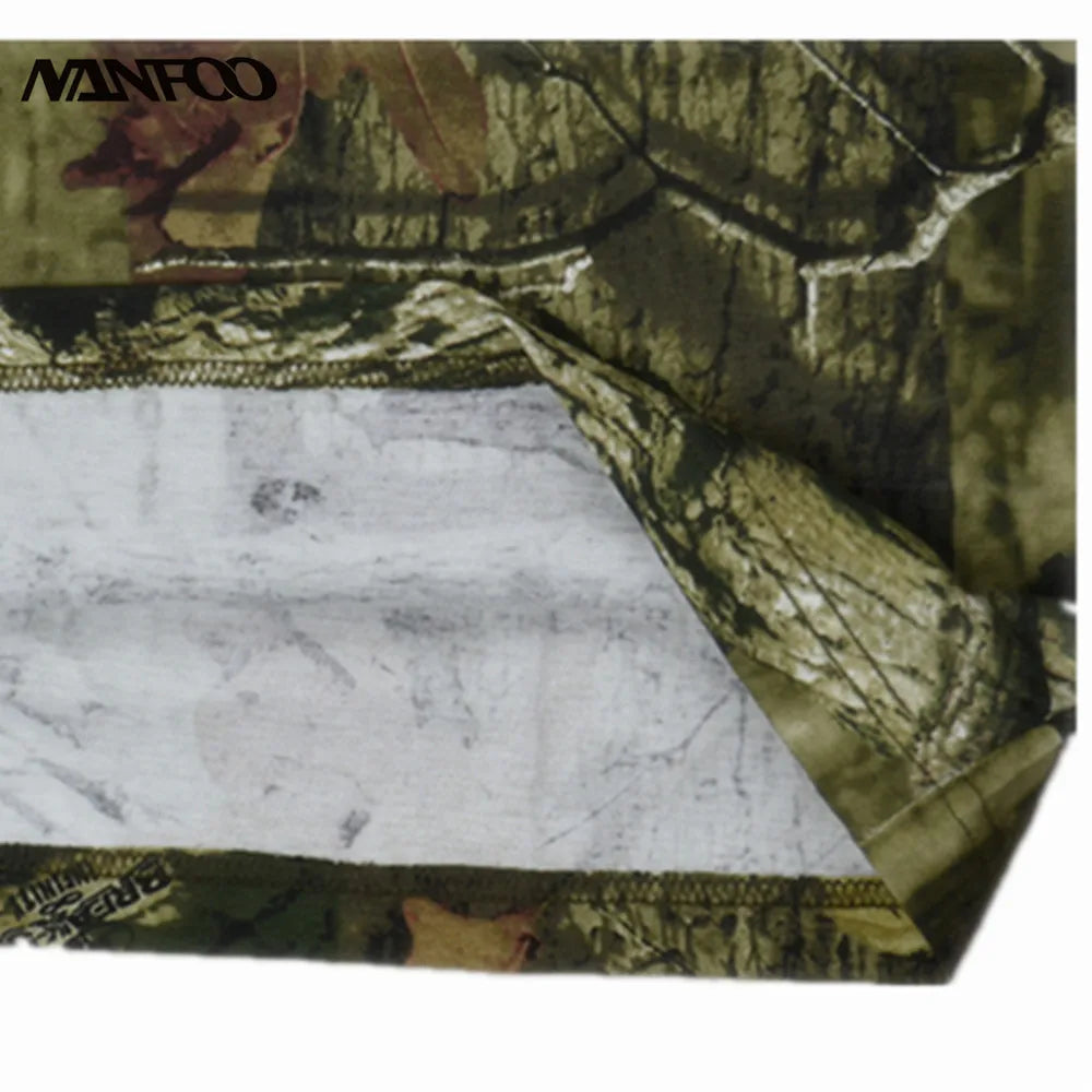 Spring Summer Bionic Camouflage Hunting Fishing Suit Outdoor Breathable Ghillie Suit Long Sleeve T-Shirt Wearable Jungle Suit