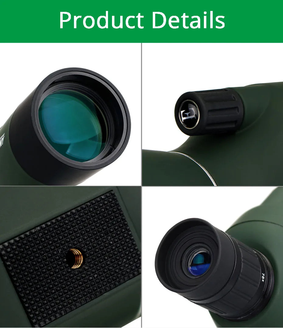 SVBONY 50/60/70/80 Spotting Scope Zoom Telescope Powerful  Waterproof Long Range PORRO Prism for Shooting camping equipment
