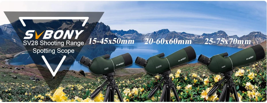 SVBONY 50/60/70/80 Spotting Scope Zoom Telescope Powerful  Waterproof Long Range PORRO Prism for Shooting camping equipment
