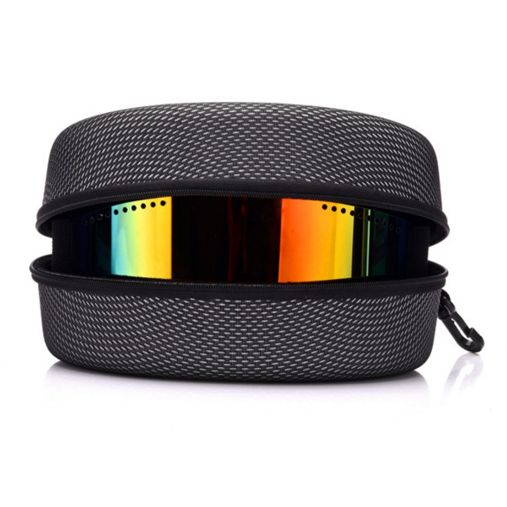 Portable Eva Ski Goggle Glasses Protector Case Snowboard Skiing Goggles Carrying Case Zipper Hard Box Holder(Without Goggles)