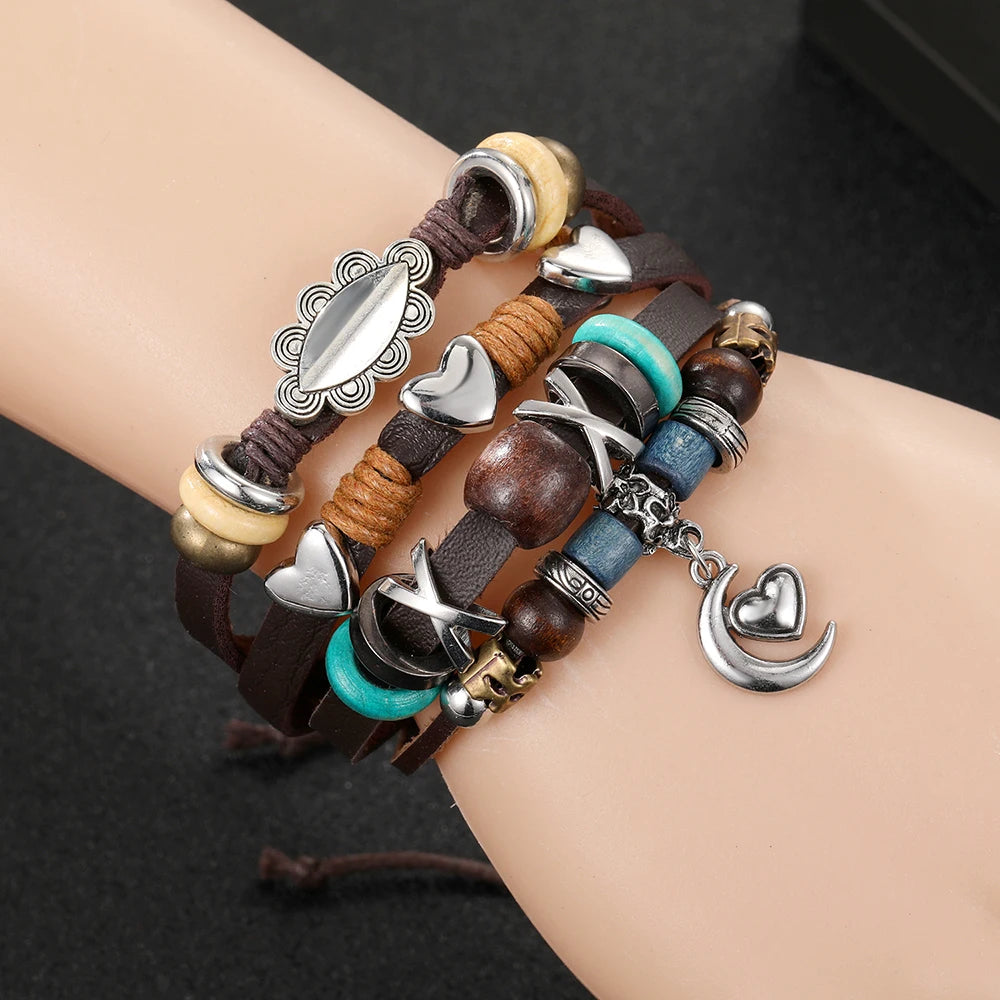 Vinatge Leather Bracelets Unisex