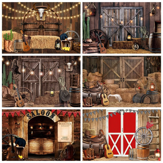 Western Cowboy Party Backdrops