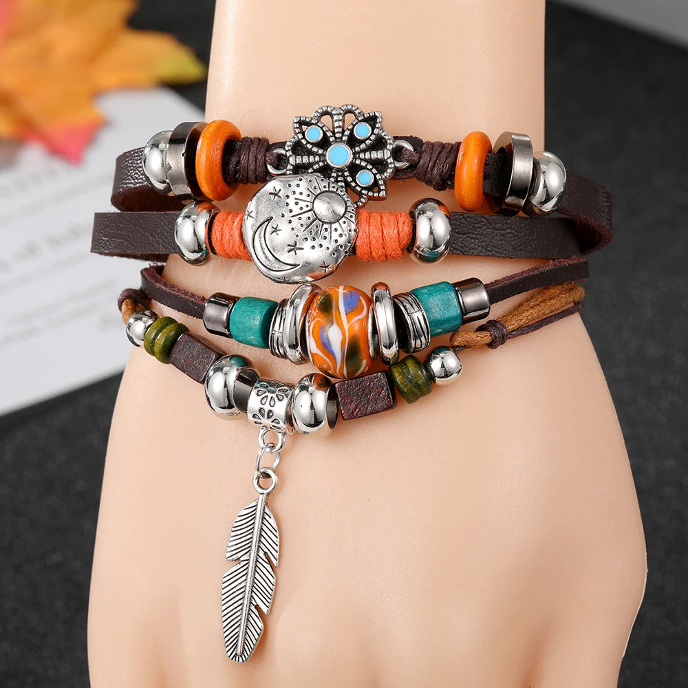 Vinatge Leather Bracelets Unisex