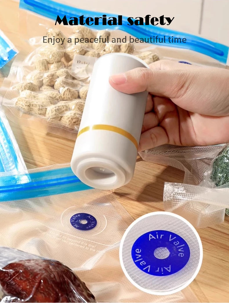Easy One-Hand Automatic Operation Handheld Vacuum Sealer  Portable vacuum sealer Avoid cross contamination of food +100 pcs