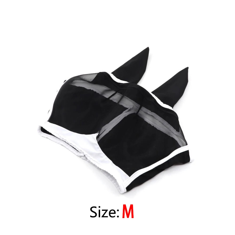 Anti-mosquito Fly Mask  Multi-size Breathable  Suitable for pony, cob and Full  Horses