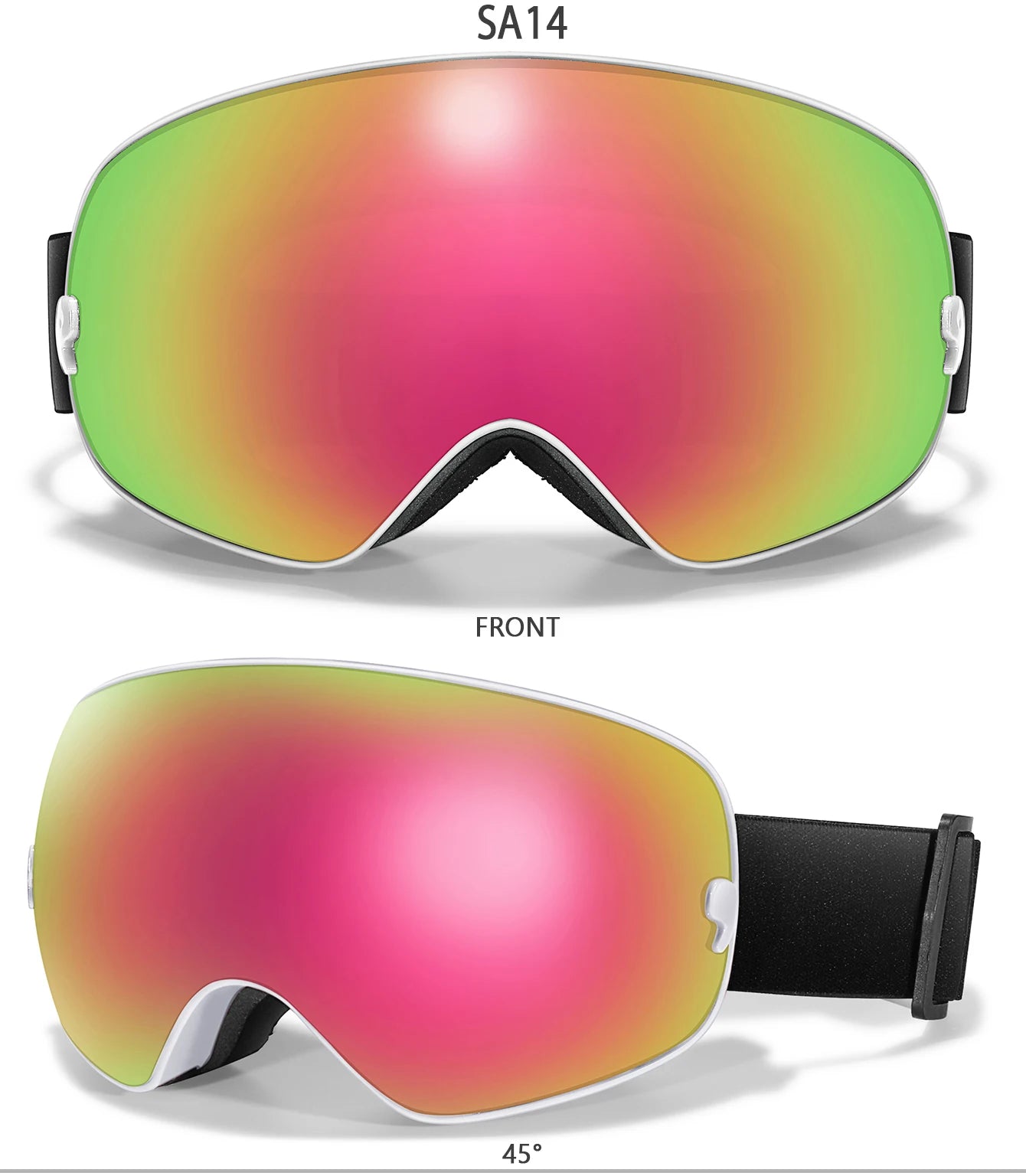 Men Women Outdoor Sports Ski goggles Anti-fog Snowboarding Snowmobile Glasses UV400 Charngeable Lens Teen Charistmas Cycling