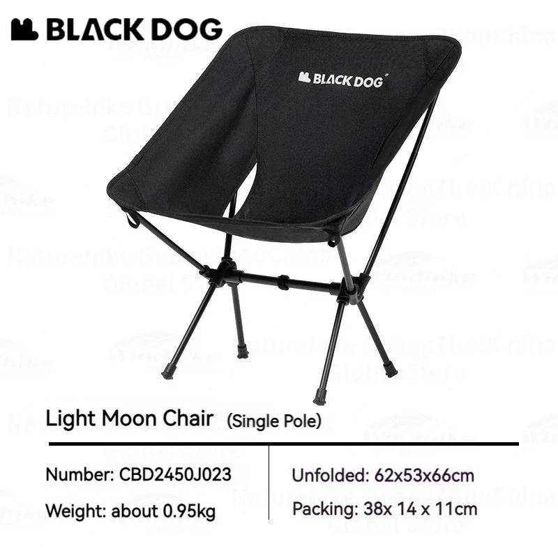 Naturehike BLACKDOG Lightweight Moon Chair Aluminum Double Single Fishing Director Chair Portable