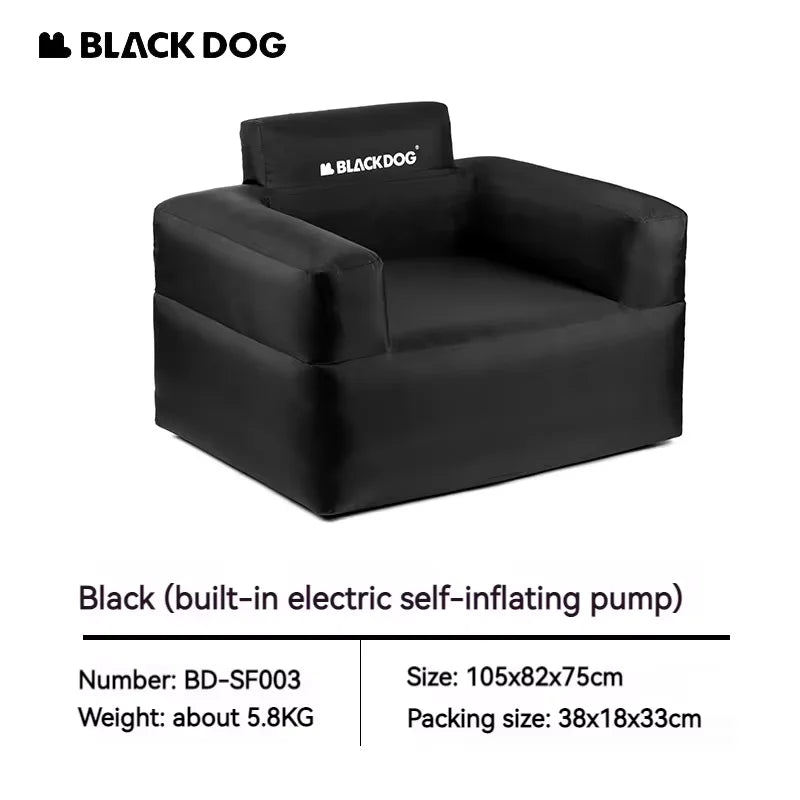 Naturehike Blackdog Air Sofa 1-2 Person Camping Chair Outdoor Beach Inflatable Seat with Pump Folding Backrest Armchair Portable