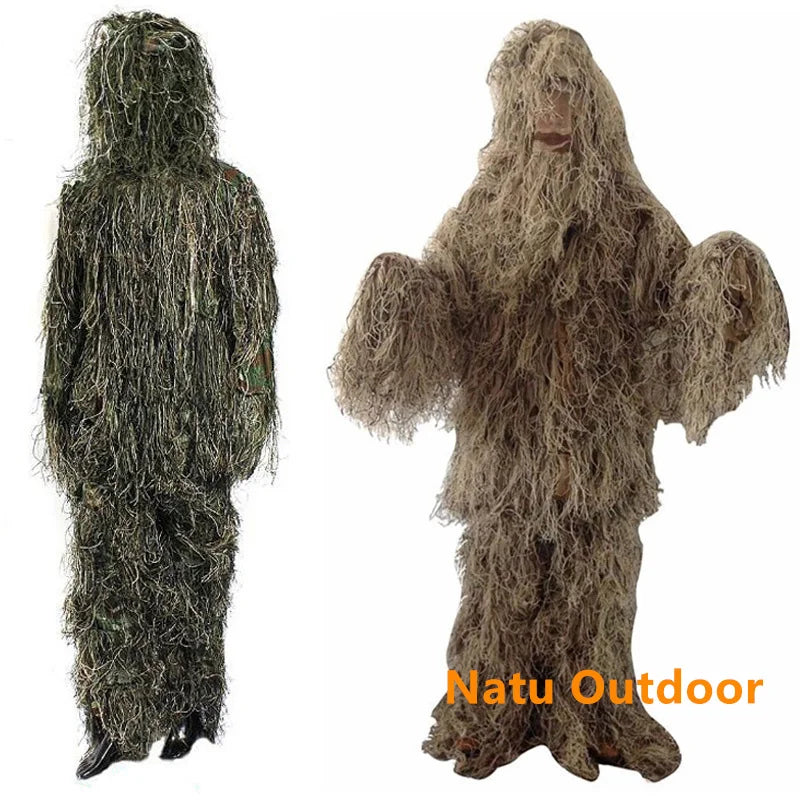 5pcs/set Camouflage Ghillie Suit Yowie Sniper