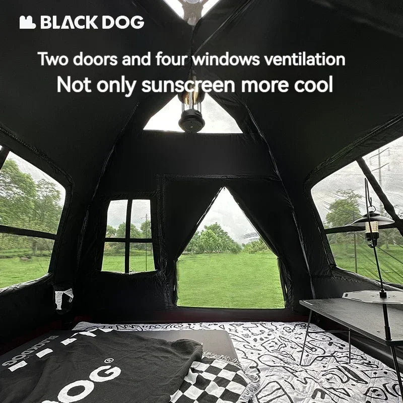 BLACK DOG 4-5people Waterproof Automatic One-touch Ultralight Portable Tent