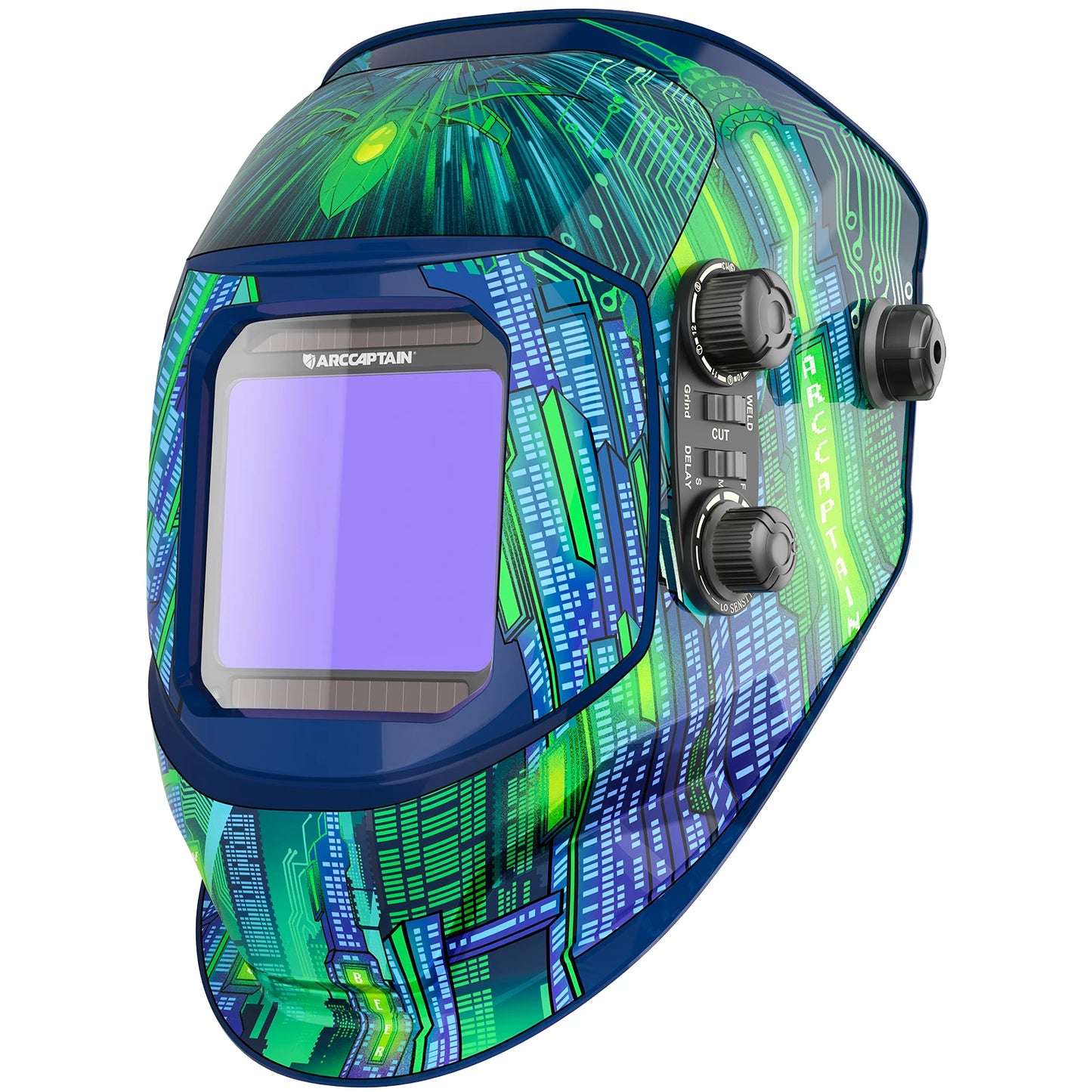 ARCCAPTAIN Welding Helmet Auto Darkening Welding Mask 4 Sensors Solar Cell Powered For TIG MIG ARC Welder