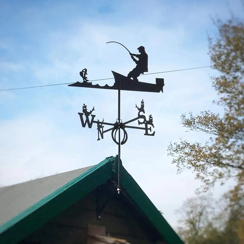 Wrought Iron Fishing Weathervane