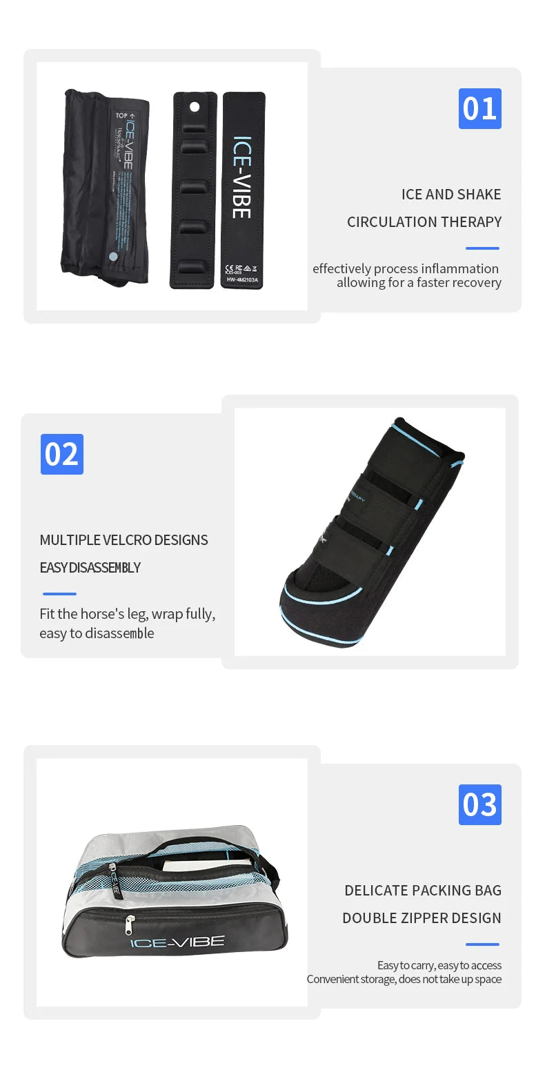 IceVibe Horse Boots, Ice compression