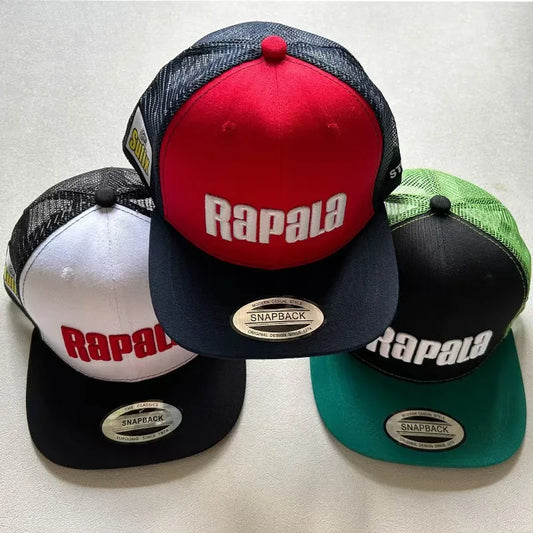 RAPALA mesh embroidered fishing hat flat brim