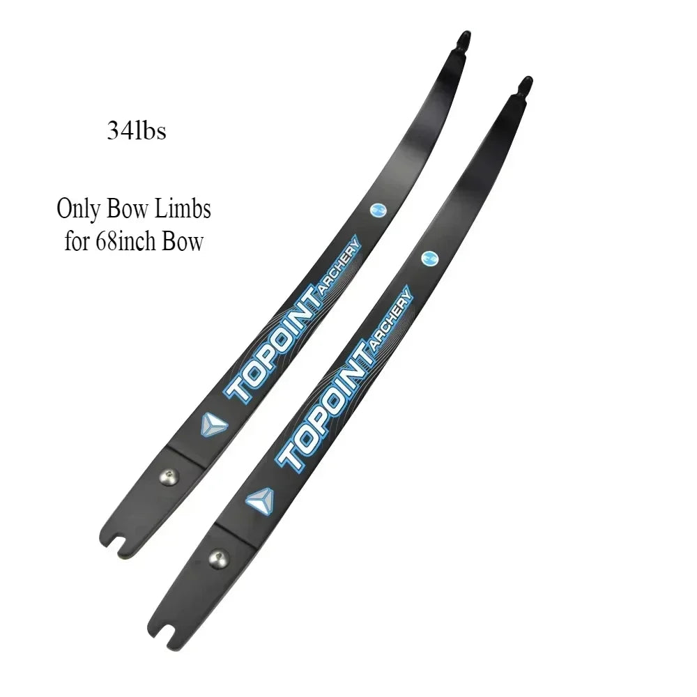 Archery Topoint 66/68/70inch ILF Recurve Bow 18-44lbs Right/Left Hand Magnesium-aluminum Alloy Bow Riser  Hunting Shooting