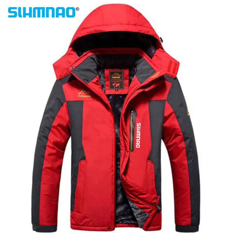 Winter fishing jacket, snow skiing jacket, windproof and waterproof.