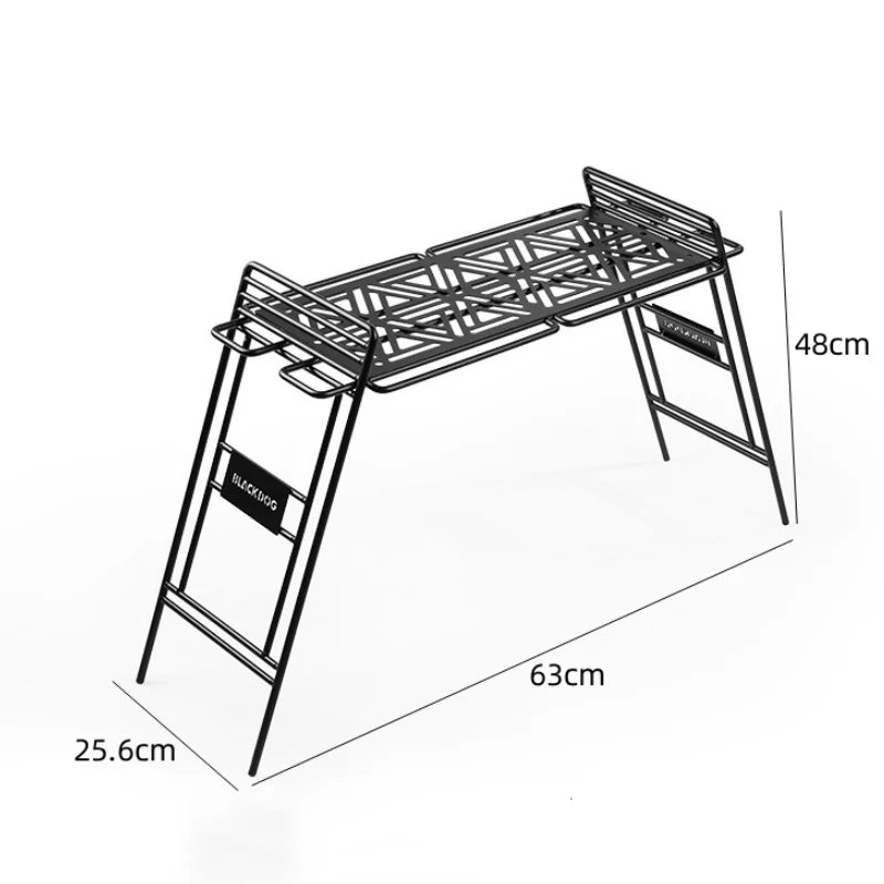 Blackdog Iron Camping Shelf Portable Outdoor BBQ Picnic Hanging Rack Multi-scene Use Outdoor