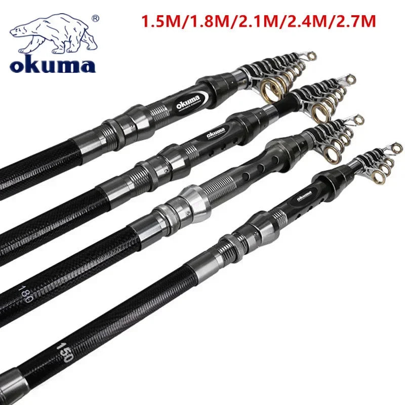 OKUMA New Carbon Telescopic Rock Rods