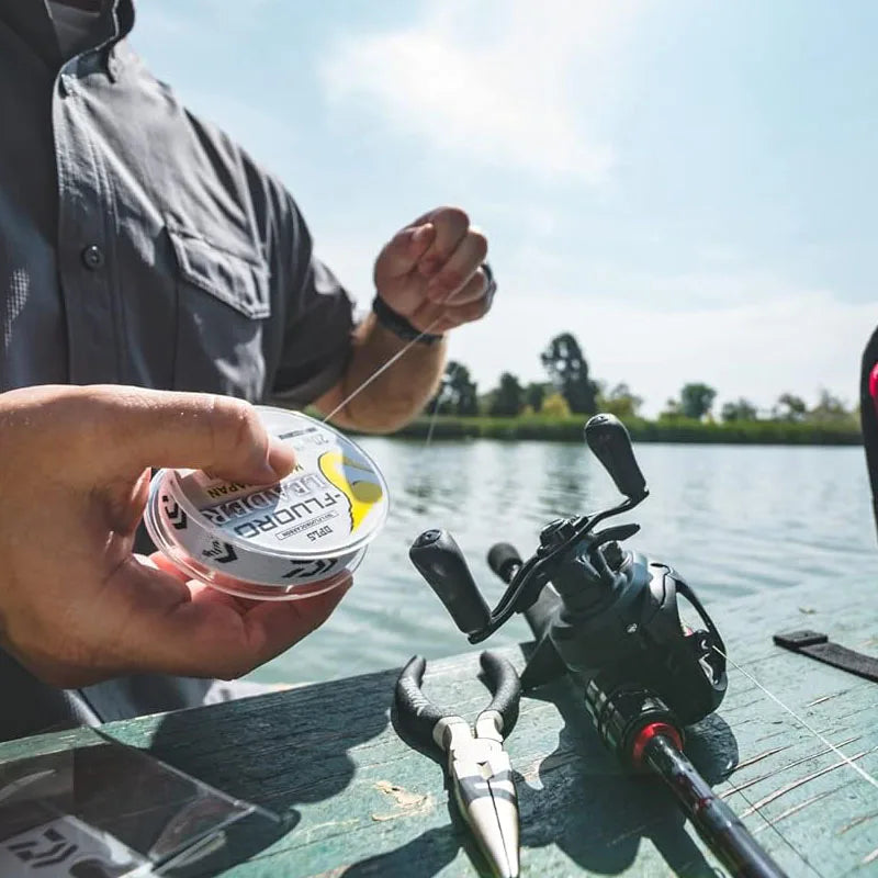 DaiwaJ-Fluorocarbon Fluorocarbon  Leader 100m 50m Sinking Clear Fluorocarbon Line Made in Japan