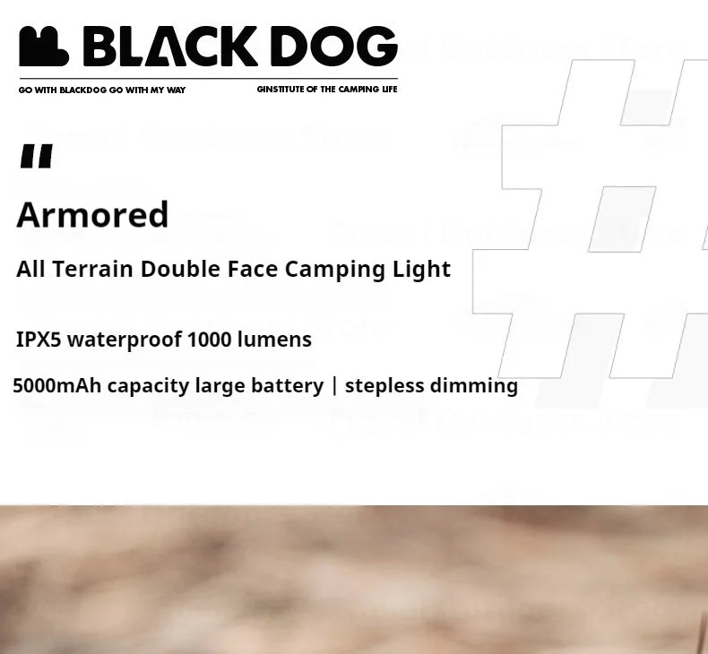 Naturehike BLACKDOG Camping Light Rechargeable IPX5