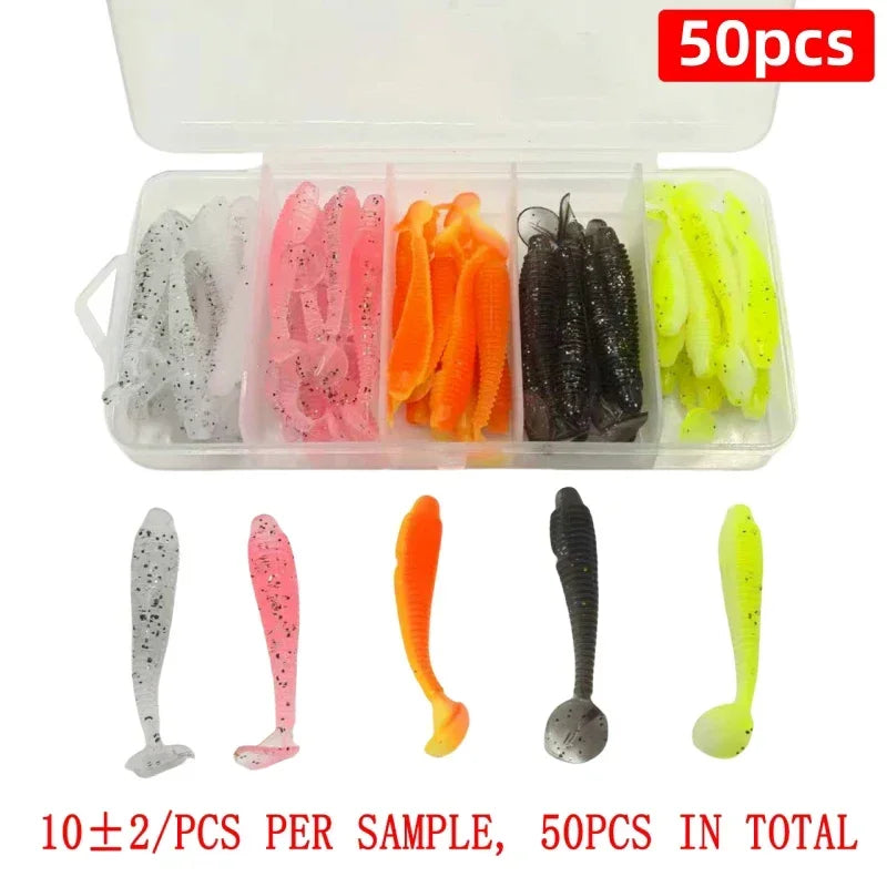 50 pieces Soft Plastics Barra/Bass/Flathead