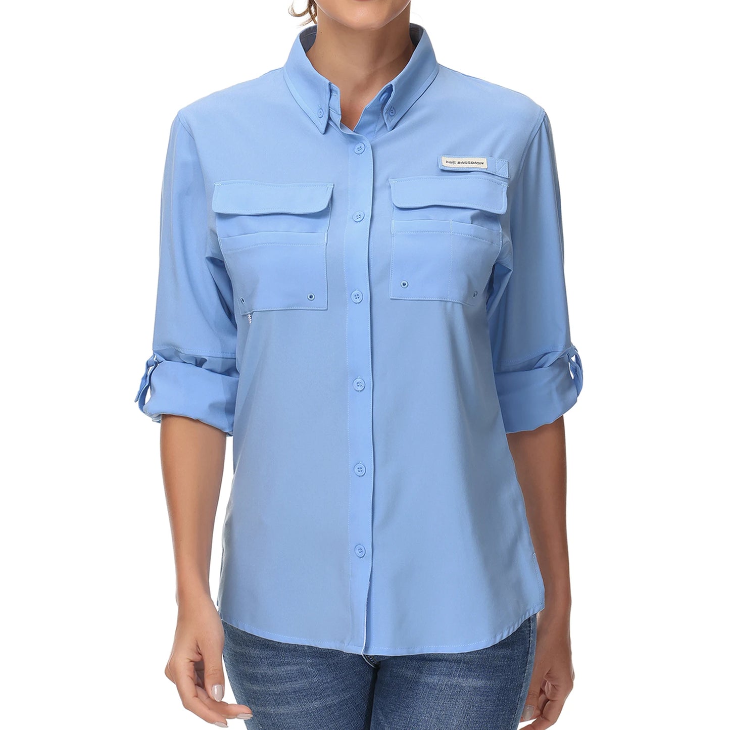 BASSDASH Women's Safari Long Sleeve Fishing Shirts UPF 50