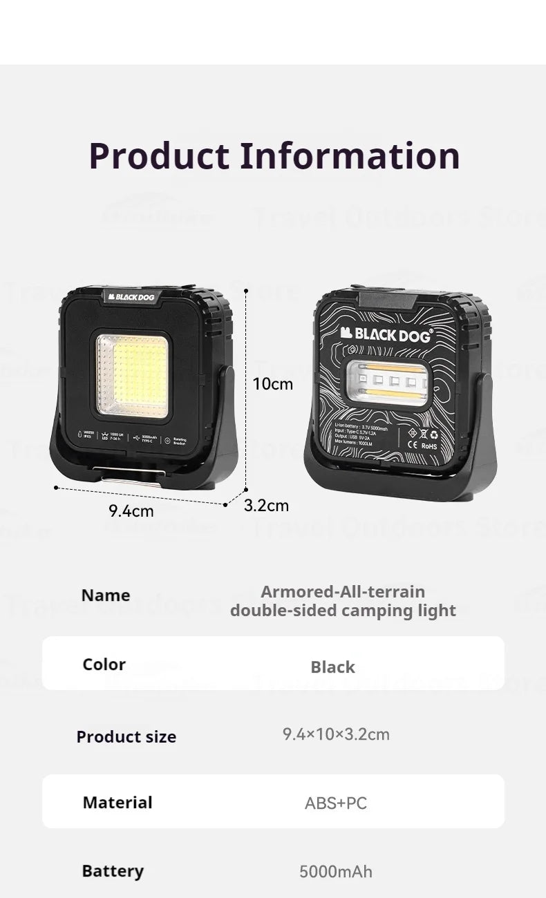 Naturehike BLACKDOG Camping Light Rechargeable IPX5