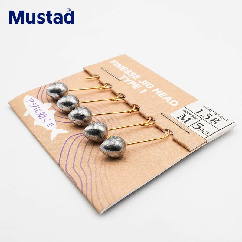 Mustad Finesse Jig Head Hooks 0.8g 1.0g 1.5g 2.0g 2.5g 3.0g