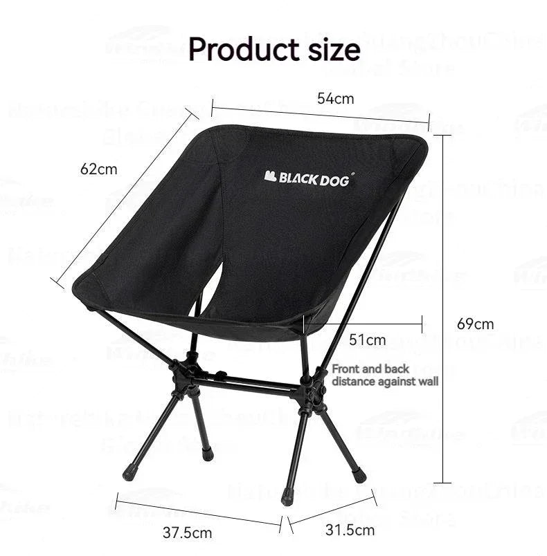 Naturehike BLACKDOG Lightweight Moon Chair Aluminum Double Single Fishing Director Chair Portable