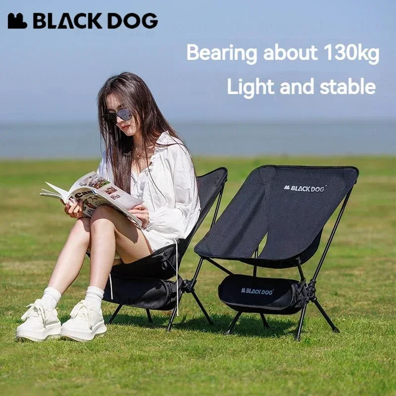 Naturehike BLACKDOG Lightweight Moon Chair Aluminum Double Single Fishing Director Chair Portable