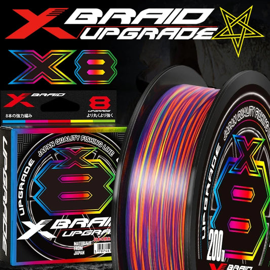 NEW Japan Original Xbraid Upgrade X8 Never Fade Multicolor Multifilament Line Fishing 1000M/500M/300M
