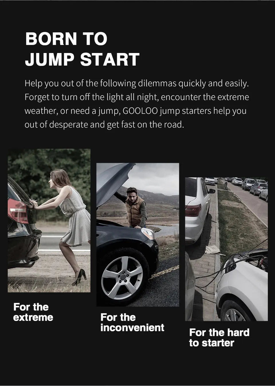 GOOLOO 12V Car Jump Starter 4000A Car Battery Starter 24000mAh Portable Power Bank Booster Auto Starting Device Emergency Start