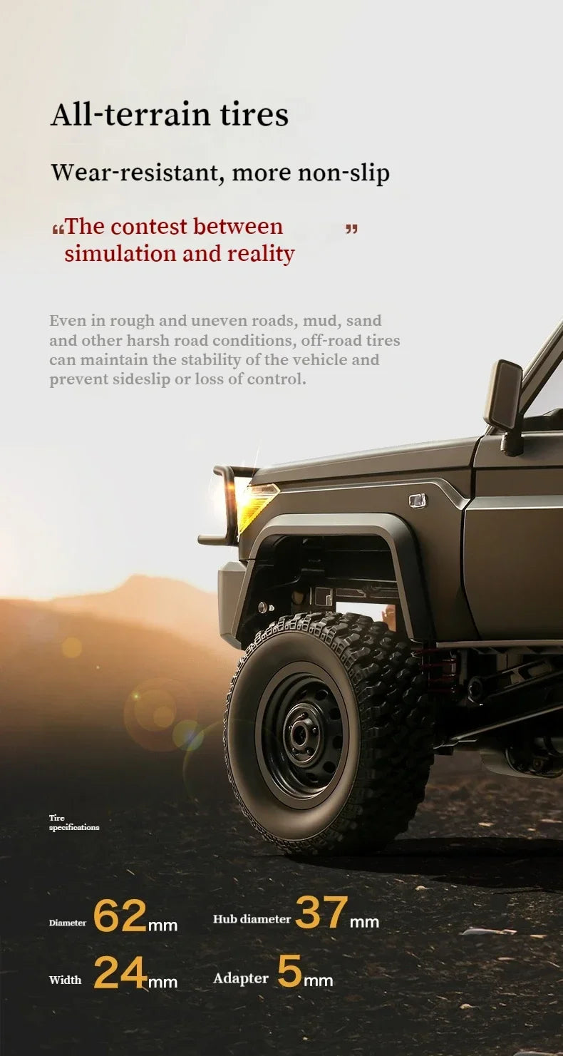 MN82S MN82 Pro Remote Controlled Climbing Off-road Vehicle 1:12 Full scale 4WD For Toyota LC79 Simulation RC Model Toy Rc Car