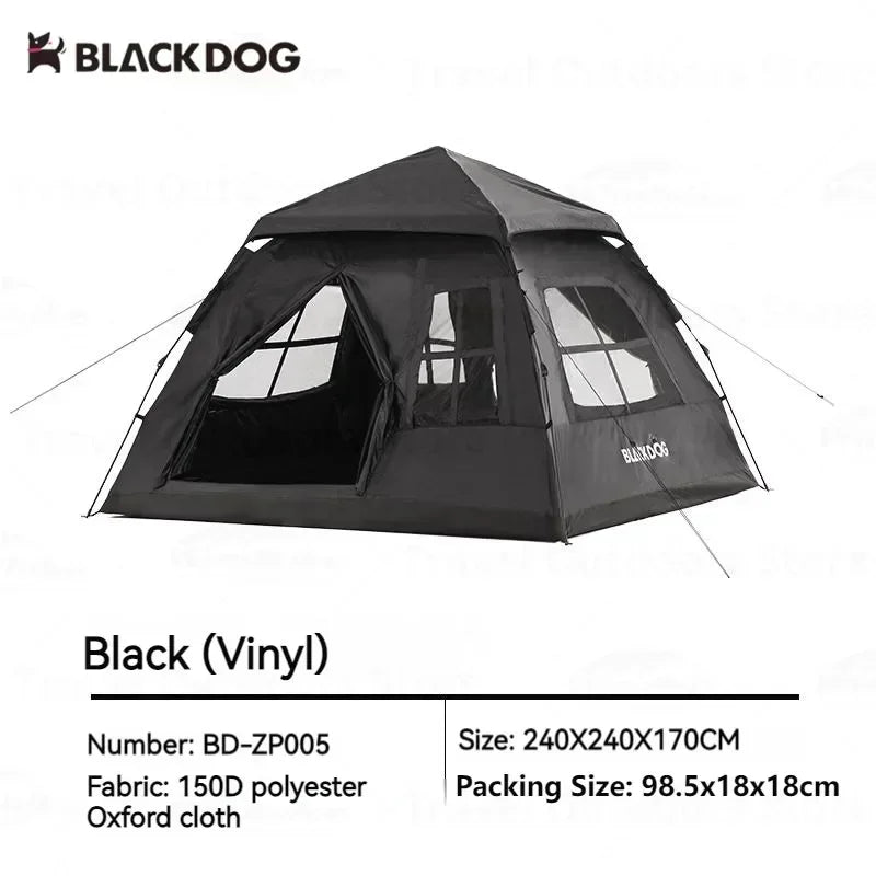 BLACK DOG 4-5people Waterproof Automatic One-touch Ultralight Portable Tent