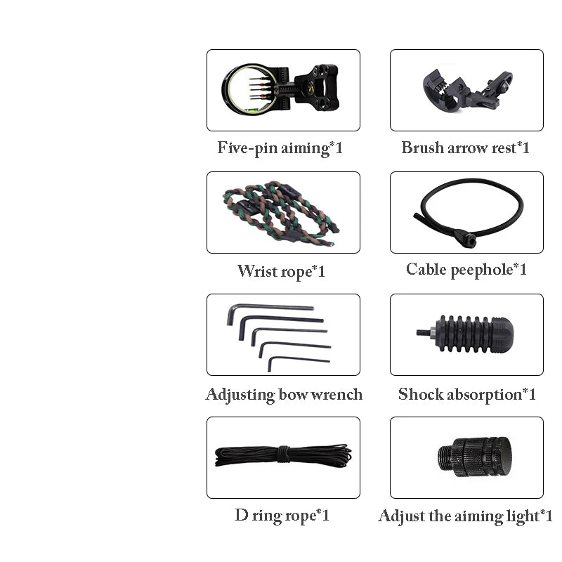 JUNXING M108 Compound Bow 30-55lbs Hunting Fishing Competition Compound Bow Archery