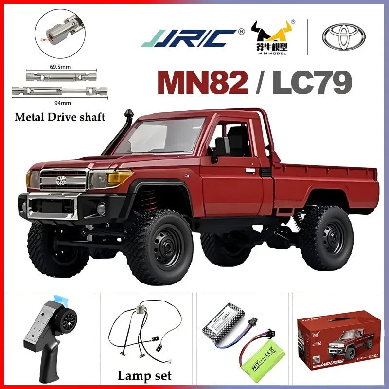 MN82S MN82 Pro Remote Controlled Climbing Off-road Vehicle 1:12 Full scale 4WD For Toyota LC79 Simulation RC Model Toy Rc Car
