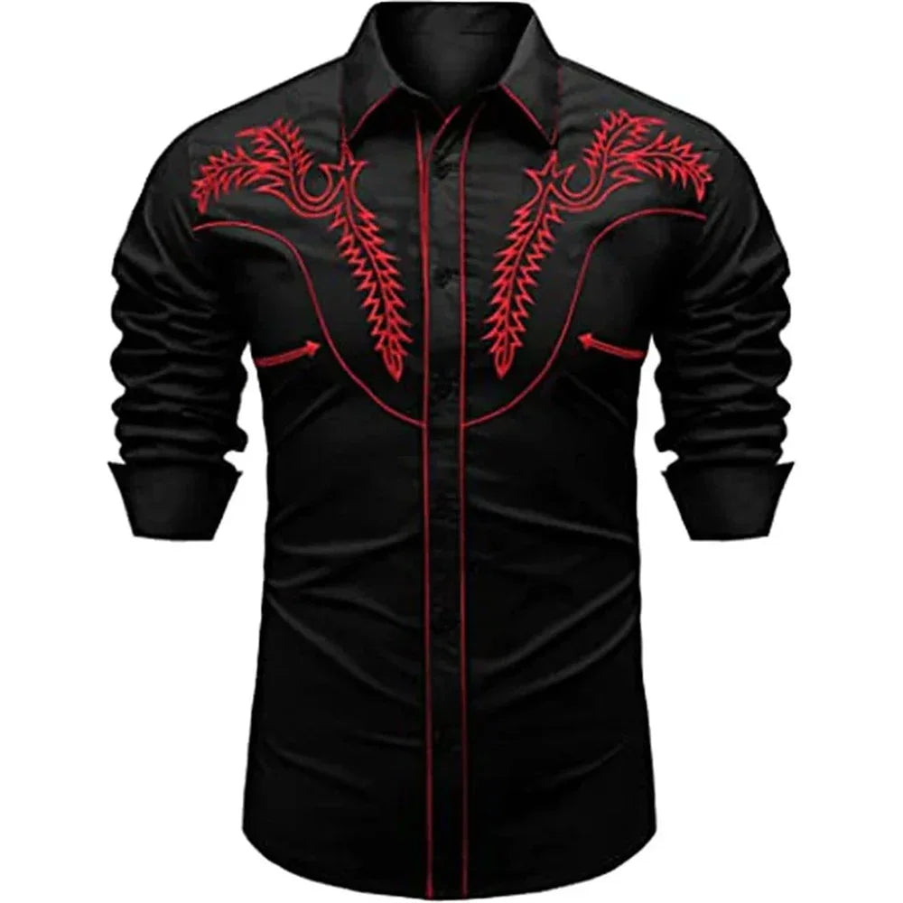 Wild Man Long Sleeve Western Shirts With Pearl Snaps