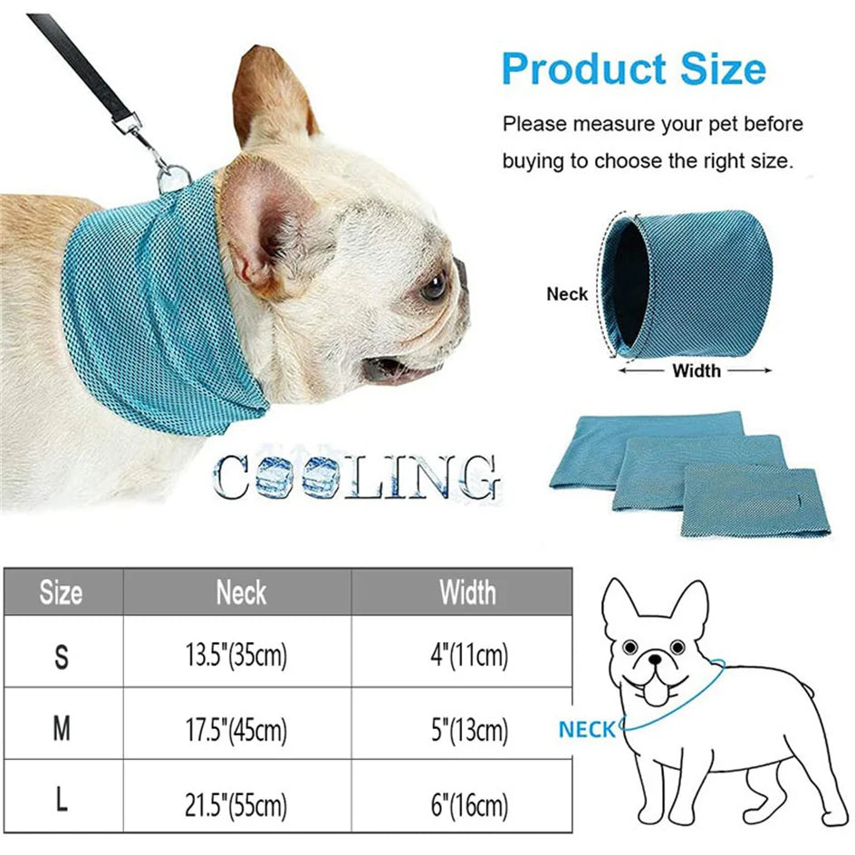 Dog Ice Cooling Bandana With Lead Attachment