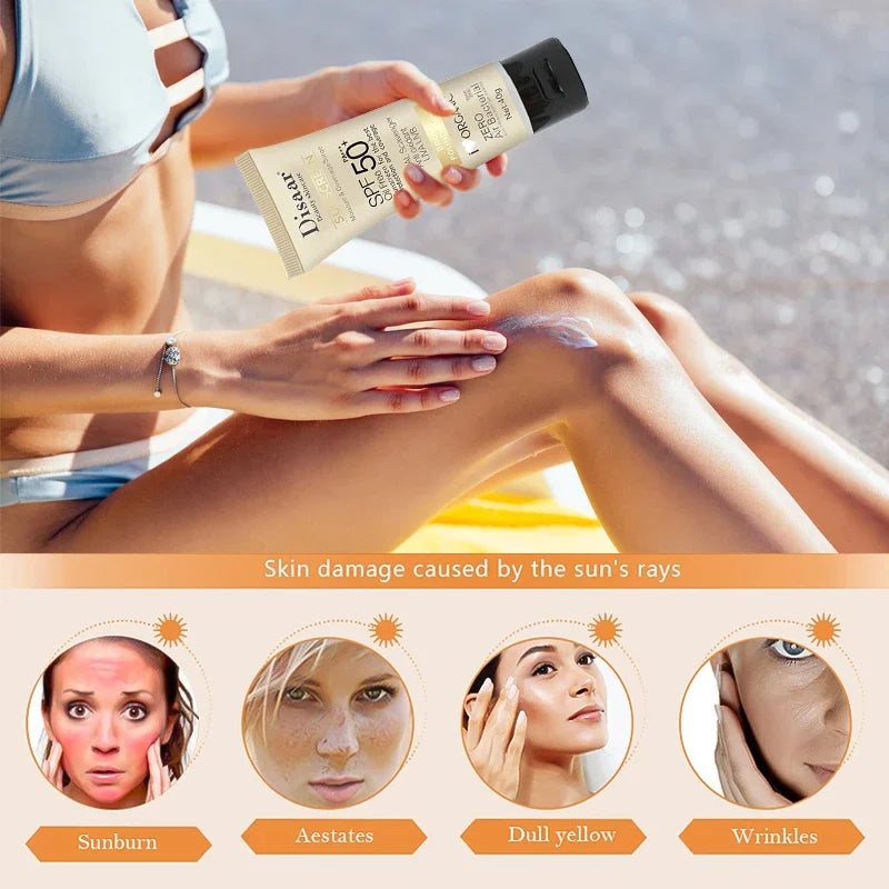 SPF50 Body Sunscreen Facial Whitening Sun Cream Sunblock Skin Protective Cream Anti-Aging Oil-control Moisturizing Body Lotion