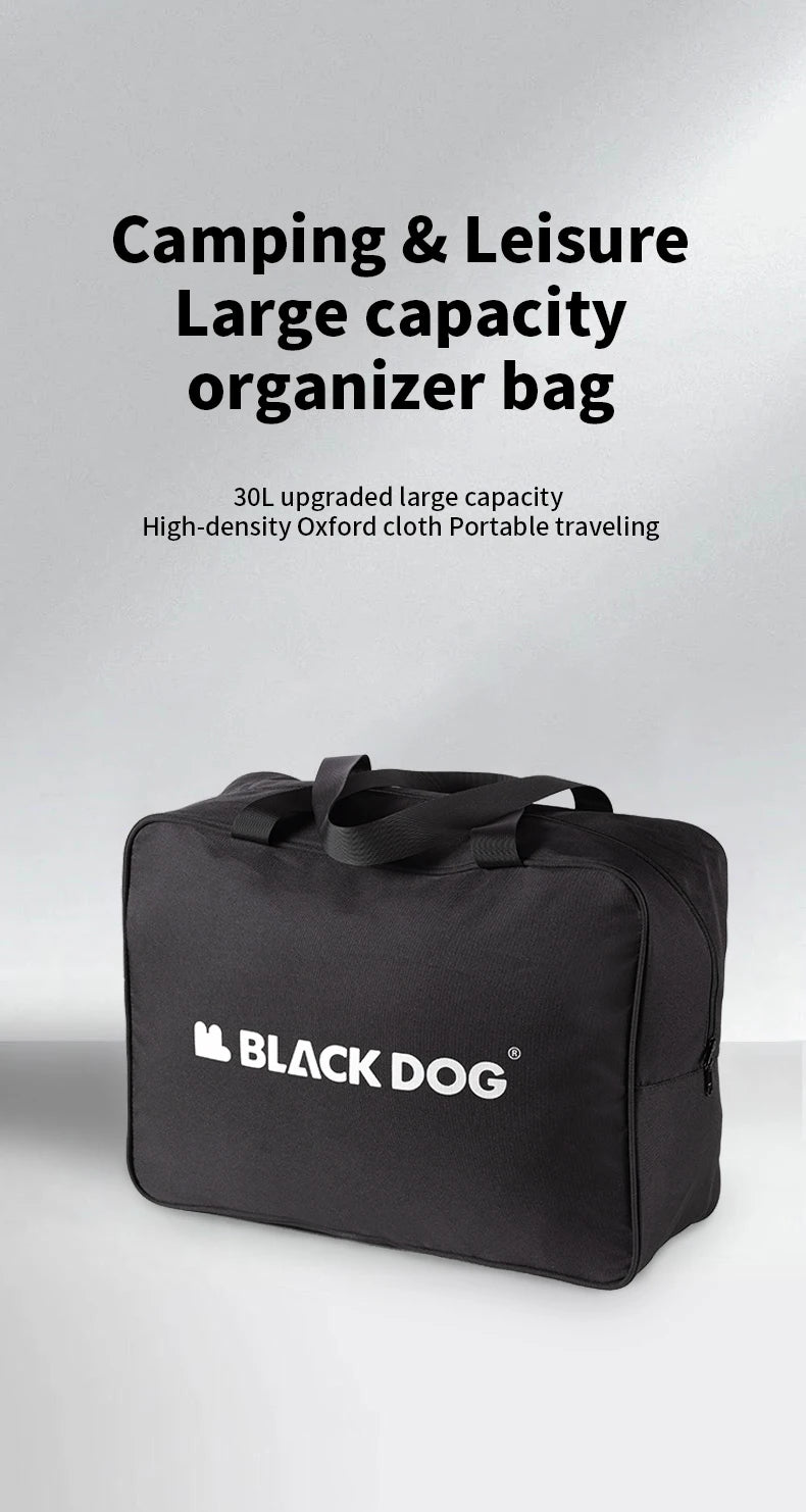 Black Dog Outdoor Travel Multifunctional Storage Bag 30L Large Capacity Storage Bag 900D Oxford Cloth Camping Equipment